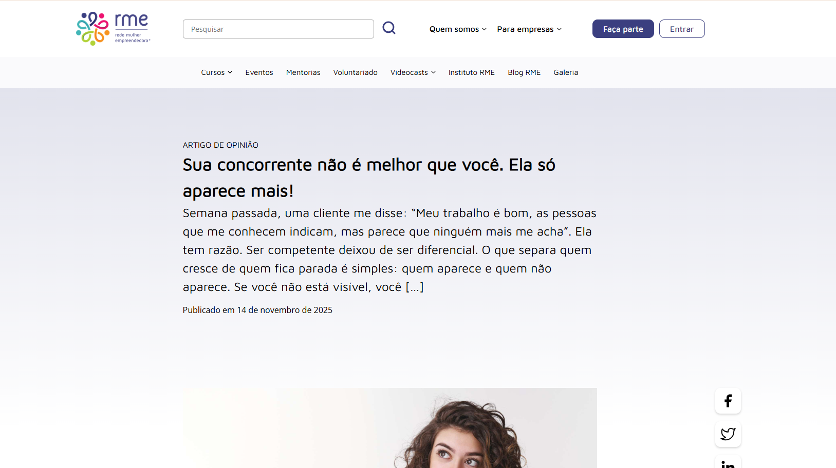 Sua concorrente não é melhor que você. Ela só aparece mais!
